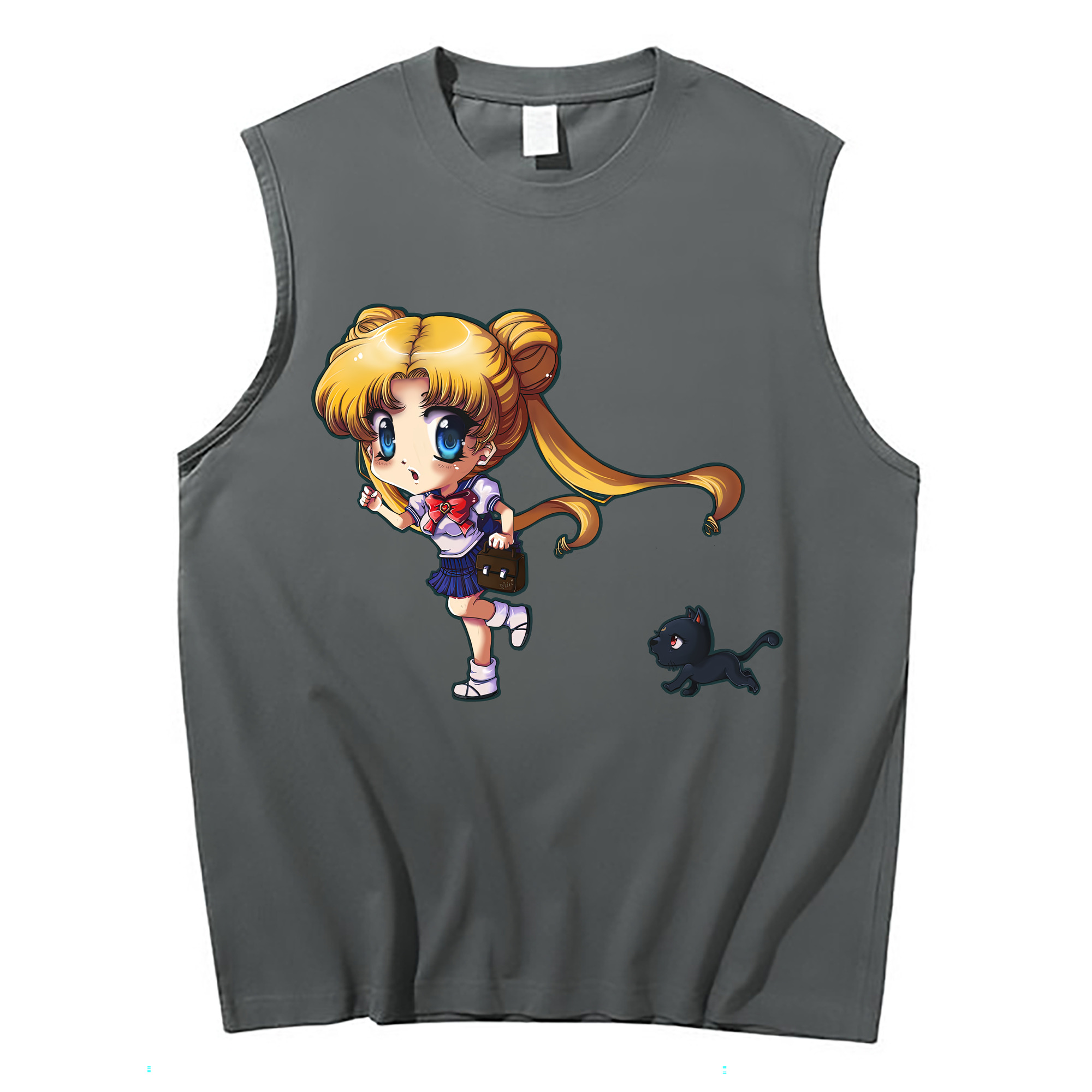 （画像用） 美少女戦士セーラームーン 愛野 美奈子 あいの みなこ Sailor Moon Aino Minako コットン100％タンクトップ（フロントプリント）